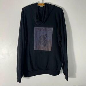 PrettyLittleThing Black Drawstring Playboy Butterfly Hoodie Size L